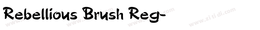 Rebellious Brush Reg字体转换